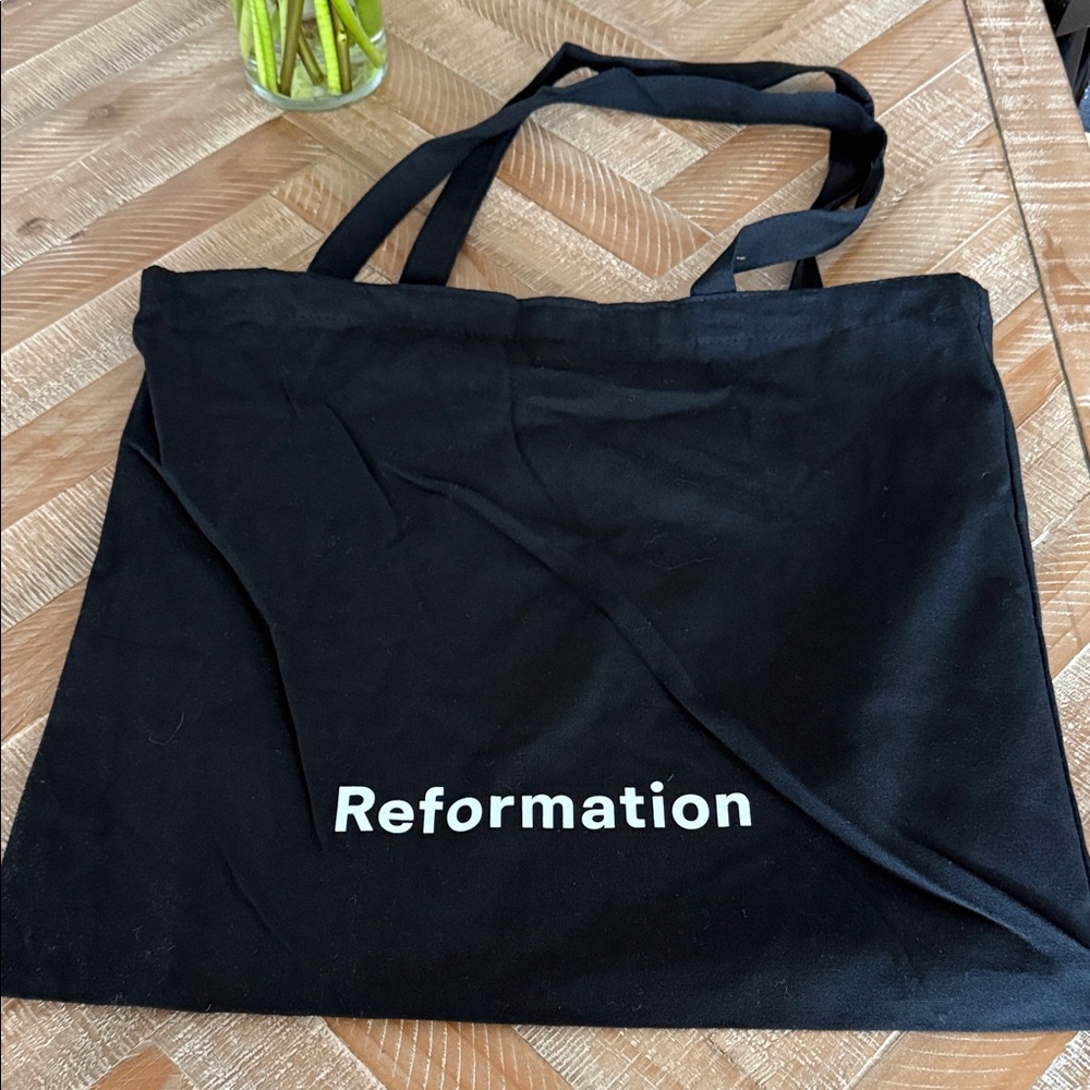 Reformation Classic Black Canvas Tote